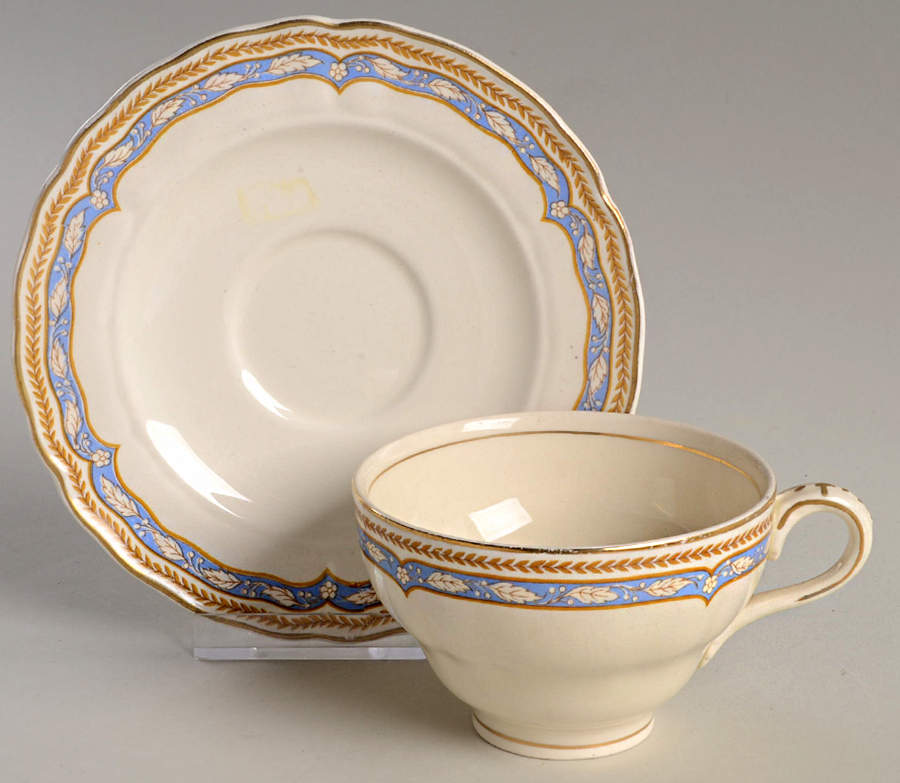 Monmouth (Scalloped Edge) Flat Cup & Saucer Set by Grindley-1