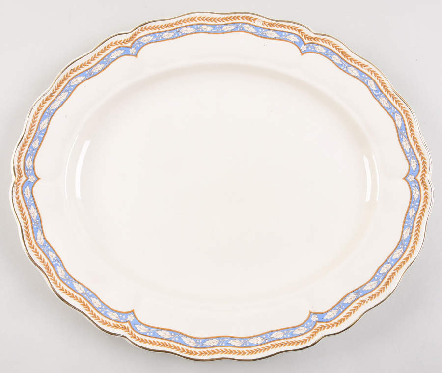 Monmouth (Scalloped Edge) 14" Oval Serving Platter by Grindley-1