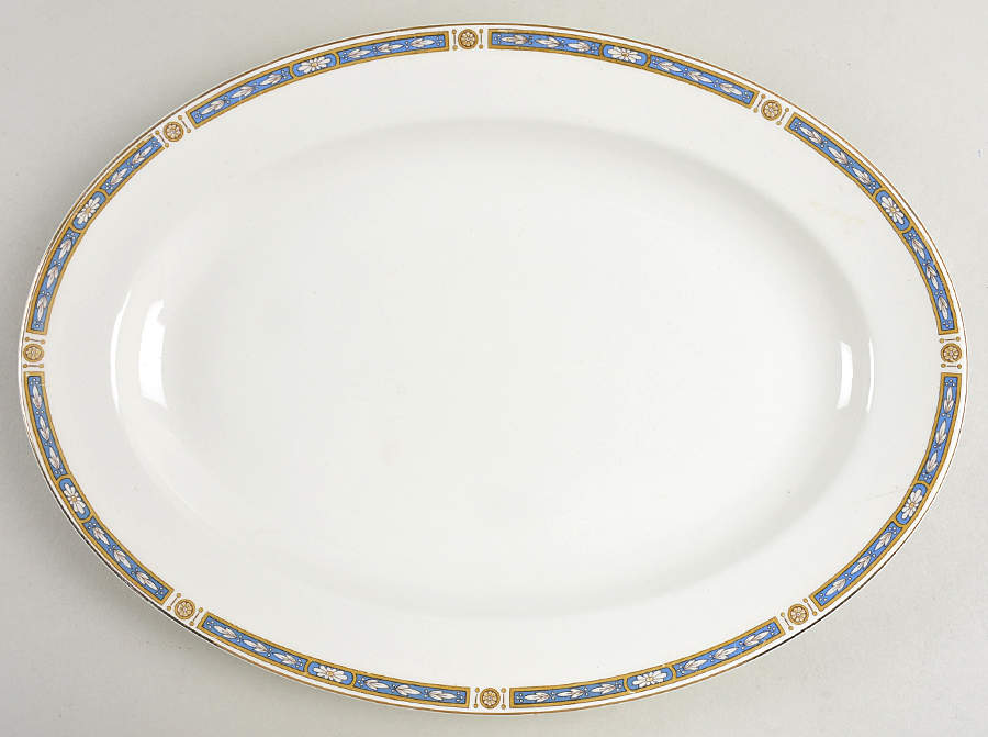 Monmouth (Smooth Edge) 13" Oval Serving Platter by Grindley-1