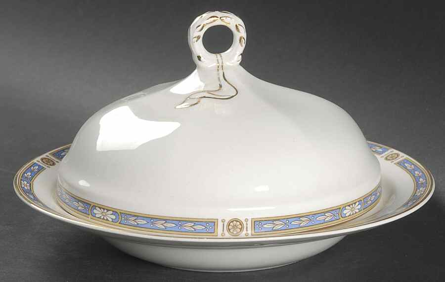 Monmouth (Smooth Edge) Round Covered Butter by Grindley-1