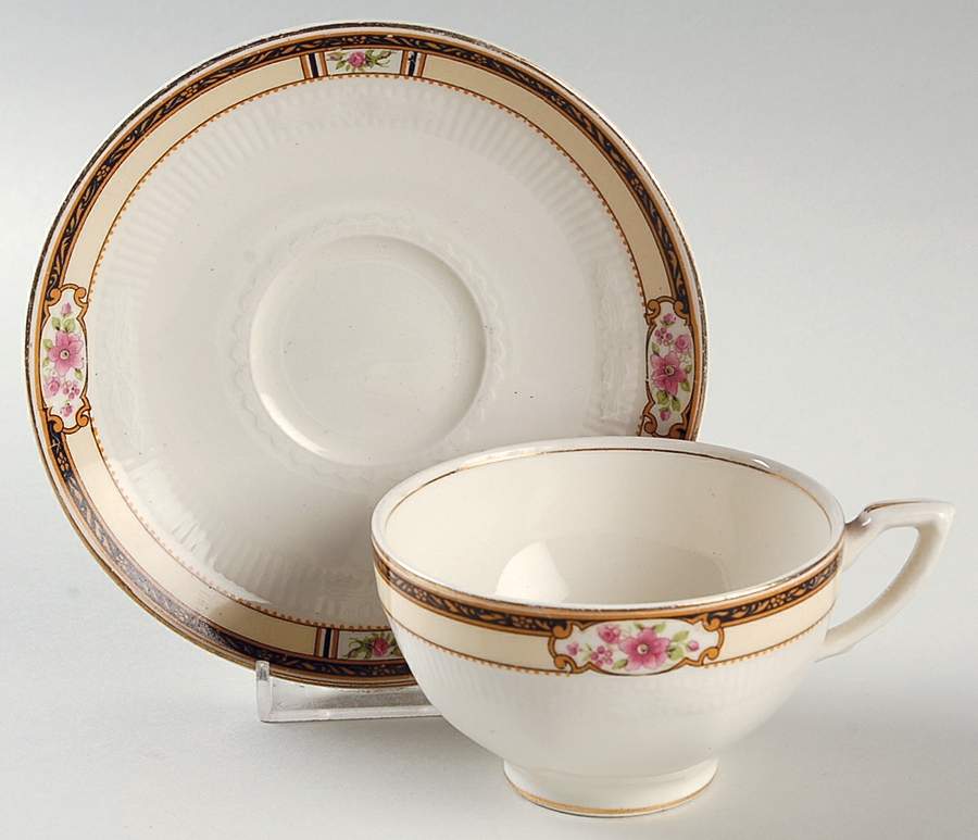 Montcalm Flat Cup & Saucer Set by Grindley-1