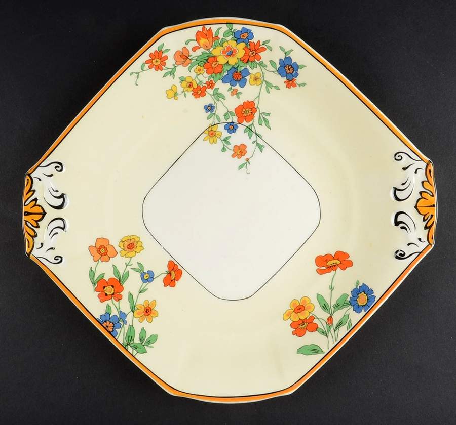 Navarre Square Handled Cake Plate by Grindley-1