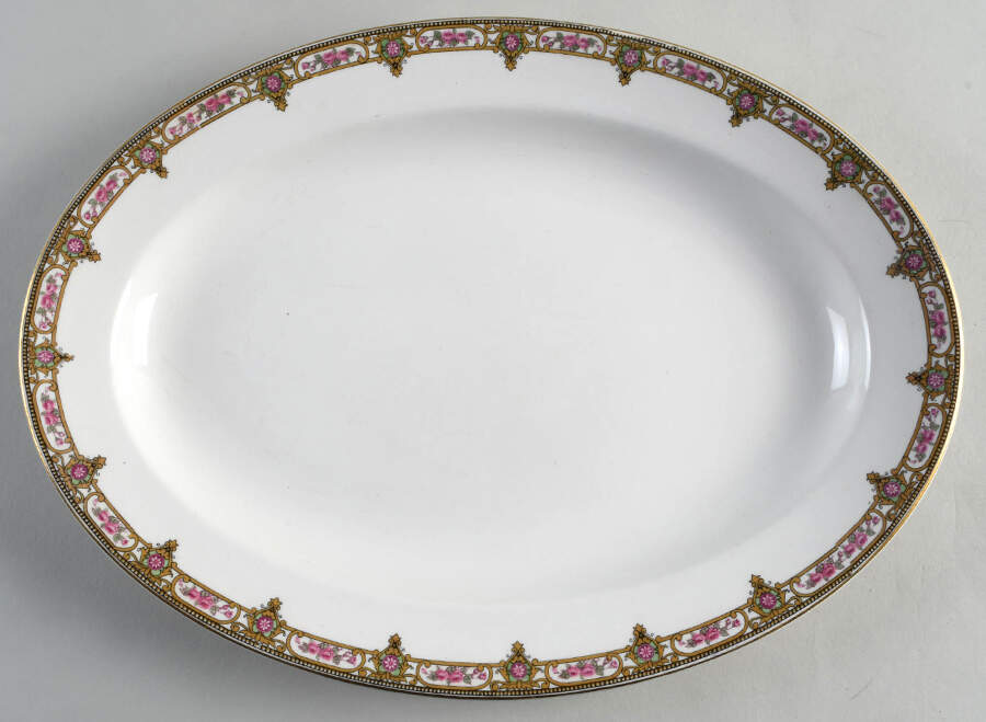Normandie 13" Oval Serving Platter by Grindley-1