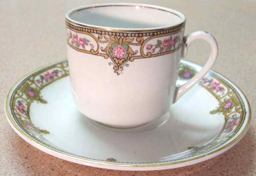 Normandie Flat Demitasse Cup & Saucer Set by Grindley-1