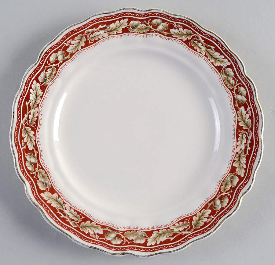 Oakland Maroon Salad Plate by Grindley-1
