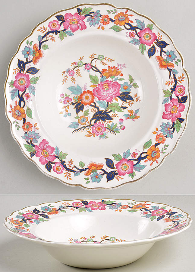 Old China Rim Soup Bowl by Grindley-1