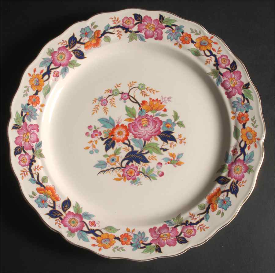Old China 13" Chop Plate (Round Platter) by Grindley-1