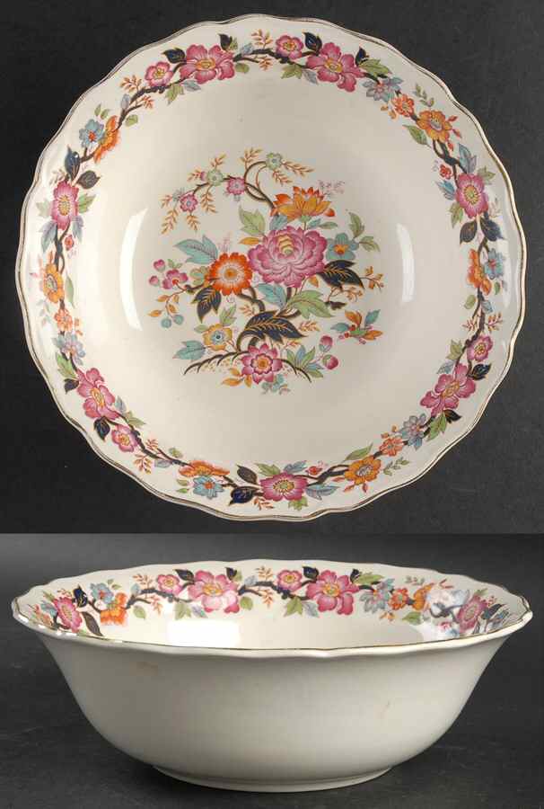Old China 8" Round Vegetable Bowl by Grindley-1