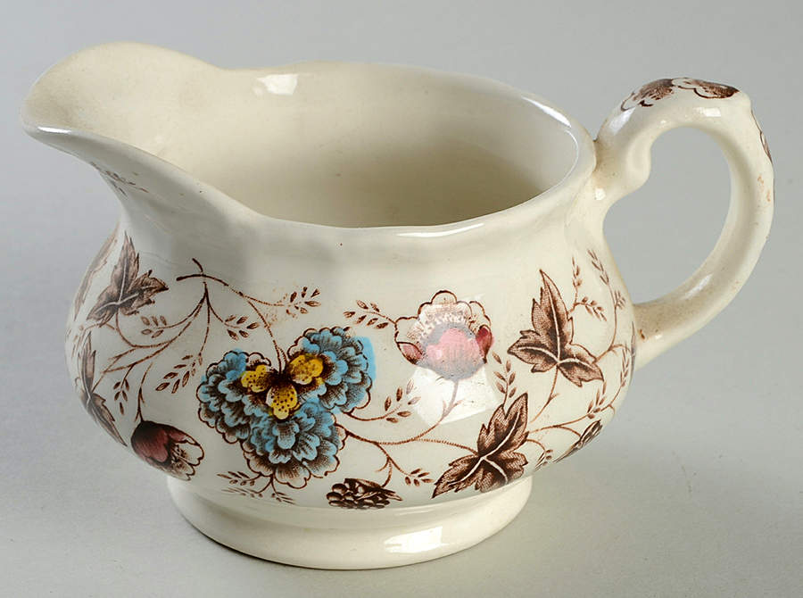 Old Chelsea Multicolor (Cream Background) Creamer by Grindley-1