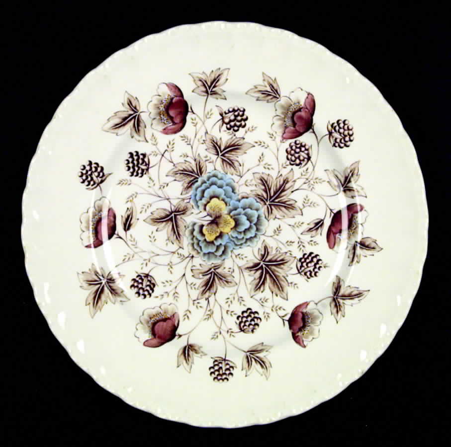 Old Chelsea Multicolor (Cream Background) Dinner Plate by Grindley-1