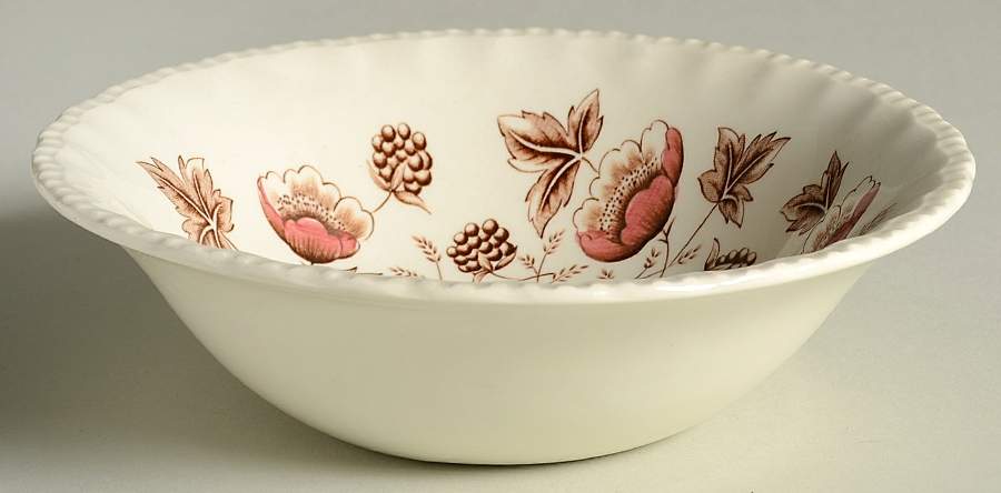 Old Chelsea Multicolor (Cream Background) Coupe Cereal Bowl by Grindley-1