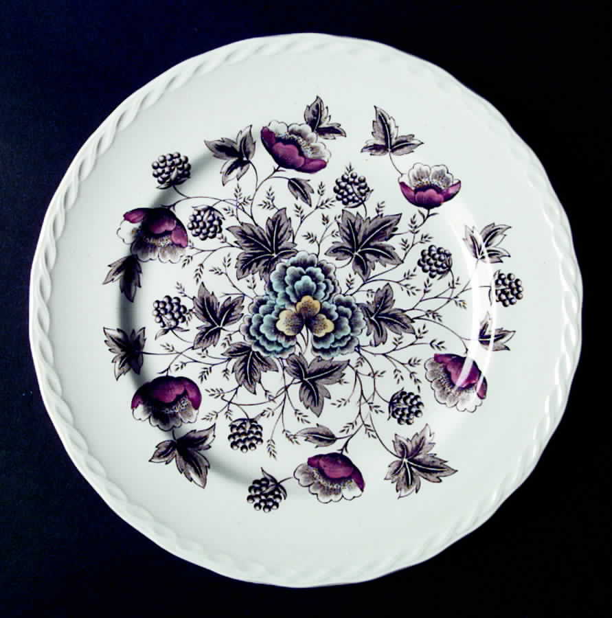 Old Chelsea Multicolor (White Background) Dinner Plate by Grindley-1