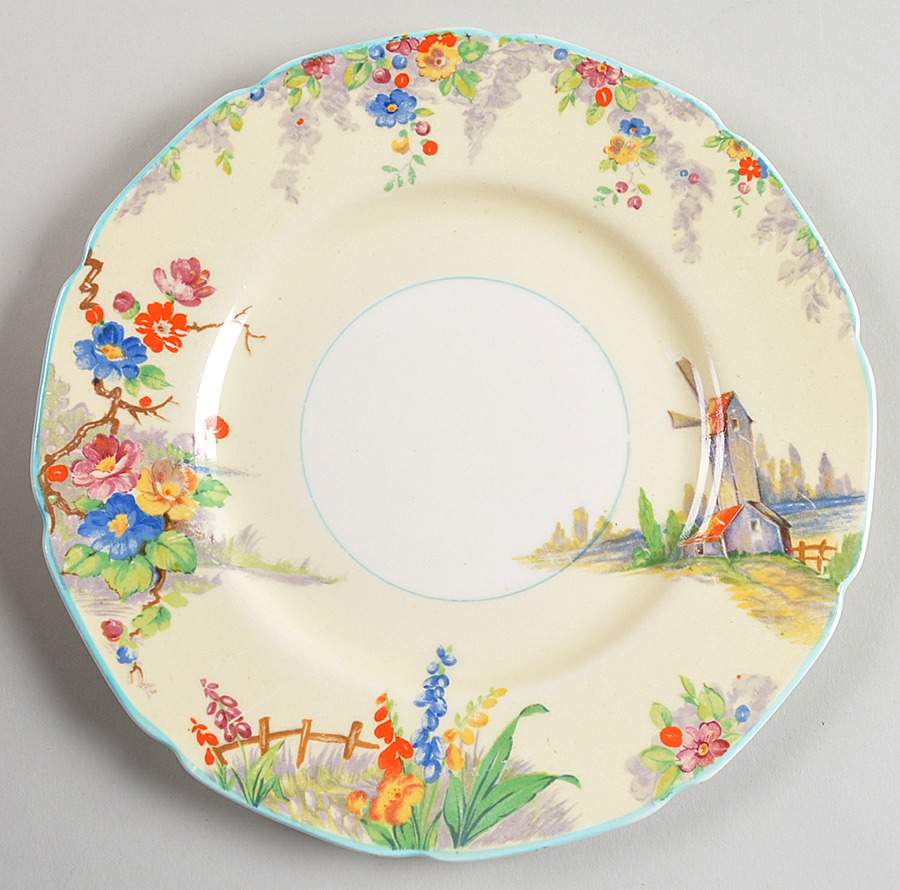 The Old Mill Salad Plate by Grindley-1