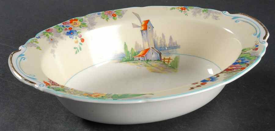 The Old Mill 9" Oval Vegetable Bowl by Grindley-1