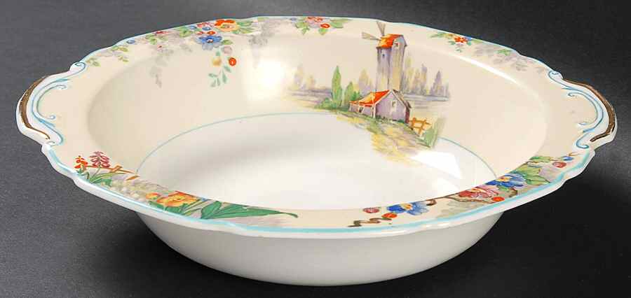 The Old Mill 9" Round Vegetable Bowl by Grindley-1