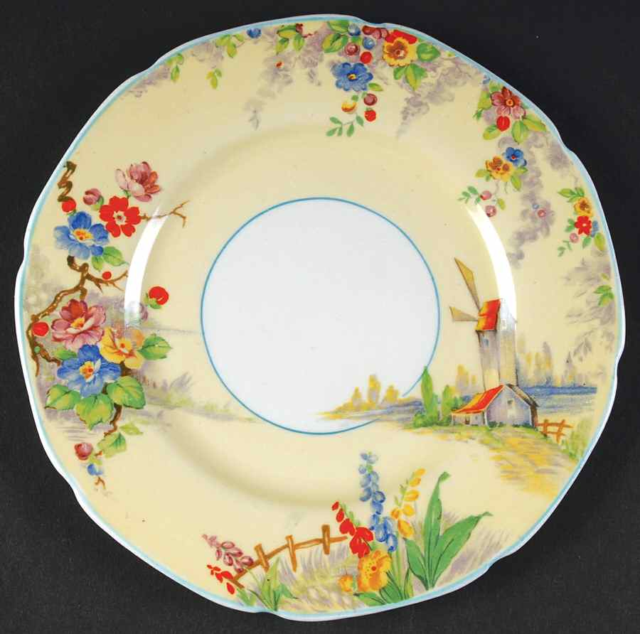 The Old Mill Bread & Butter Plate by Grindley-1