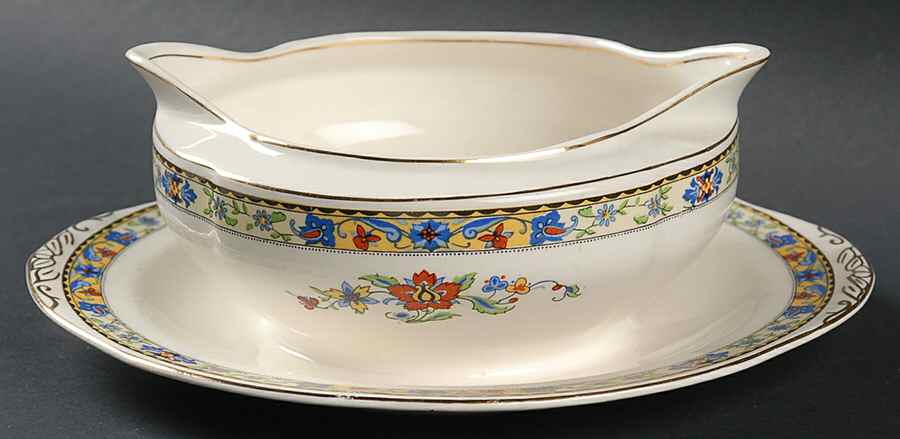 Omega Gravy Boat with Attached Underplate by Grindley-1