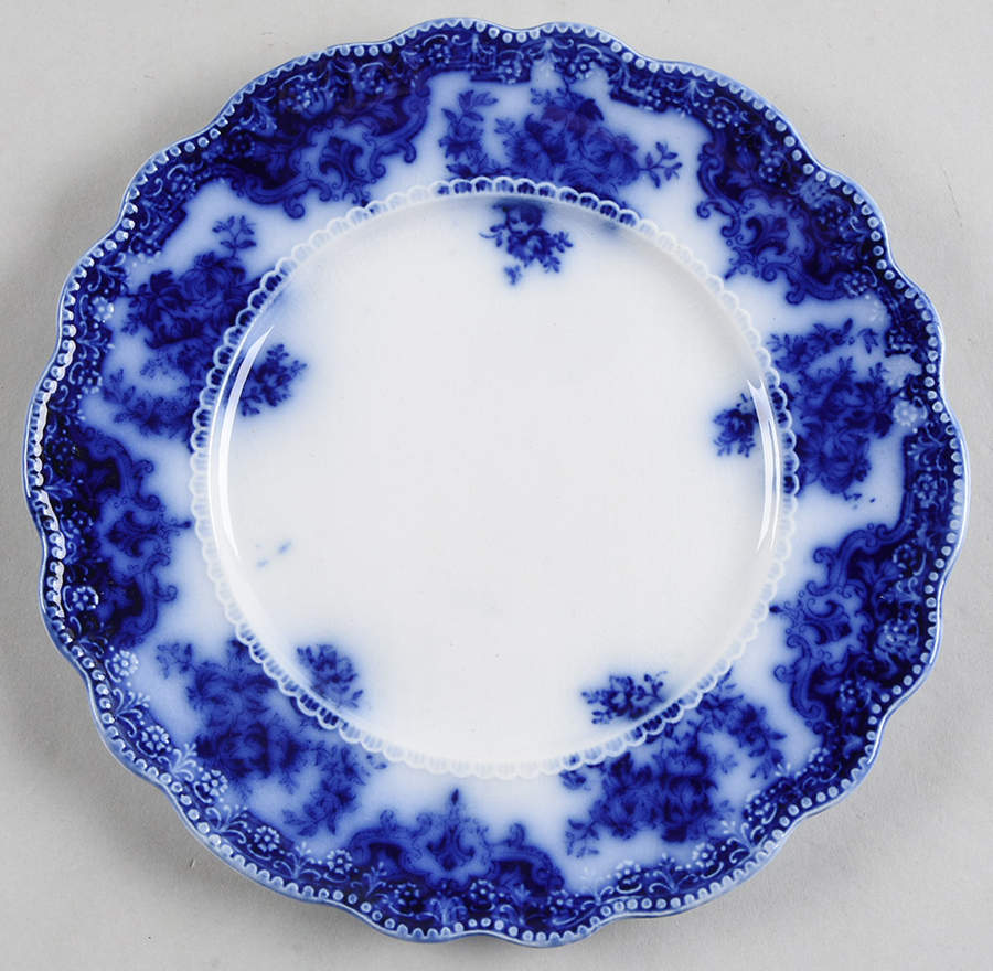 Osborne (Flow Blue) Bread & Butter Plate by Grindley-1
