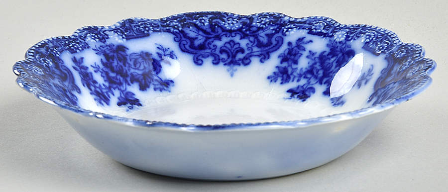 Osborne (Flow Blue) Fruit/Dessert (Sauce) Bowl by Grindley-1