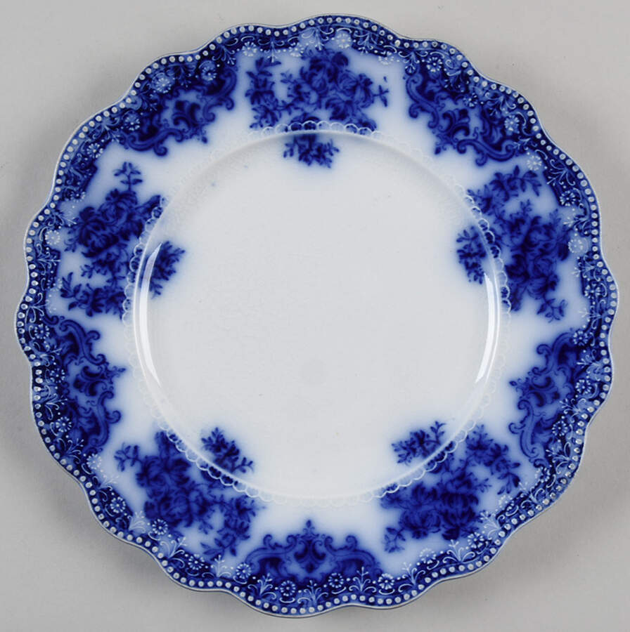 Osborne (Flow Blue) Salad Plate by Grindley-1