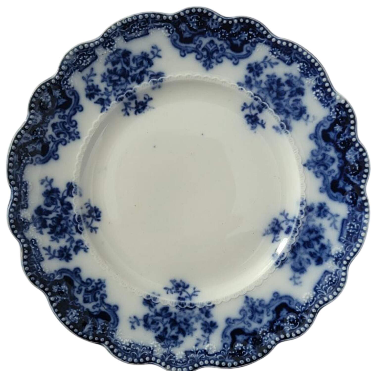 Osborne (Flow Blue) Bread & Butter Plate by Grindley-1