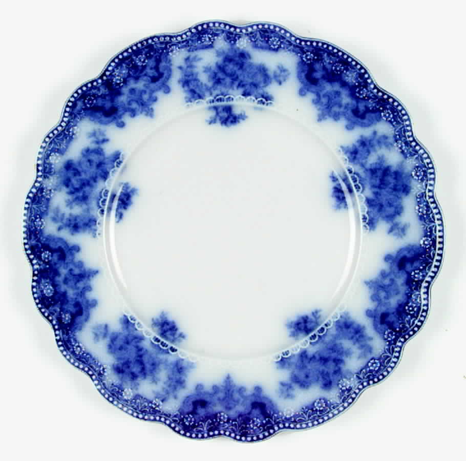 Osborne (Flow Blue) Luncheon Plate by Grindley-1