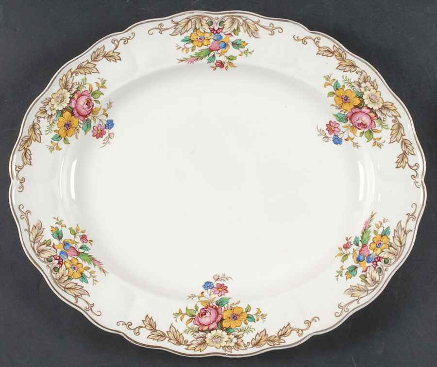 Penrose 14" Oval Serving Platter by Grindley-1