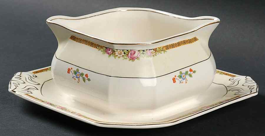 Penrith Gravy Boat with Attached Underplate by Grindley-1