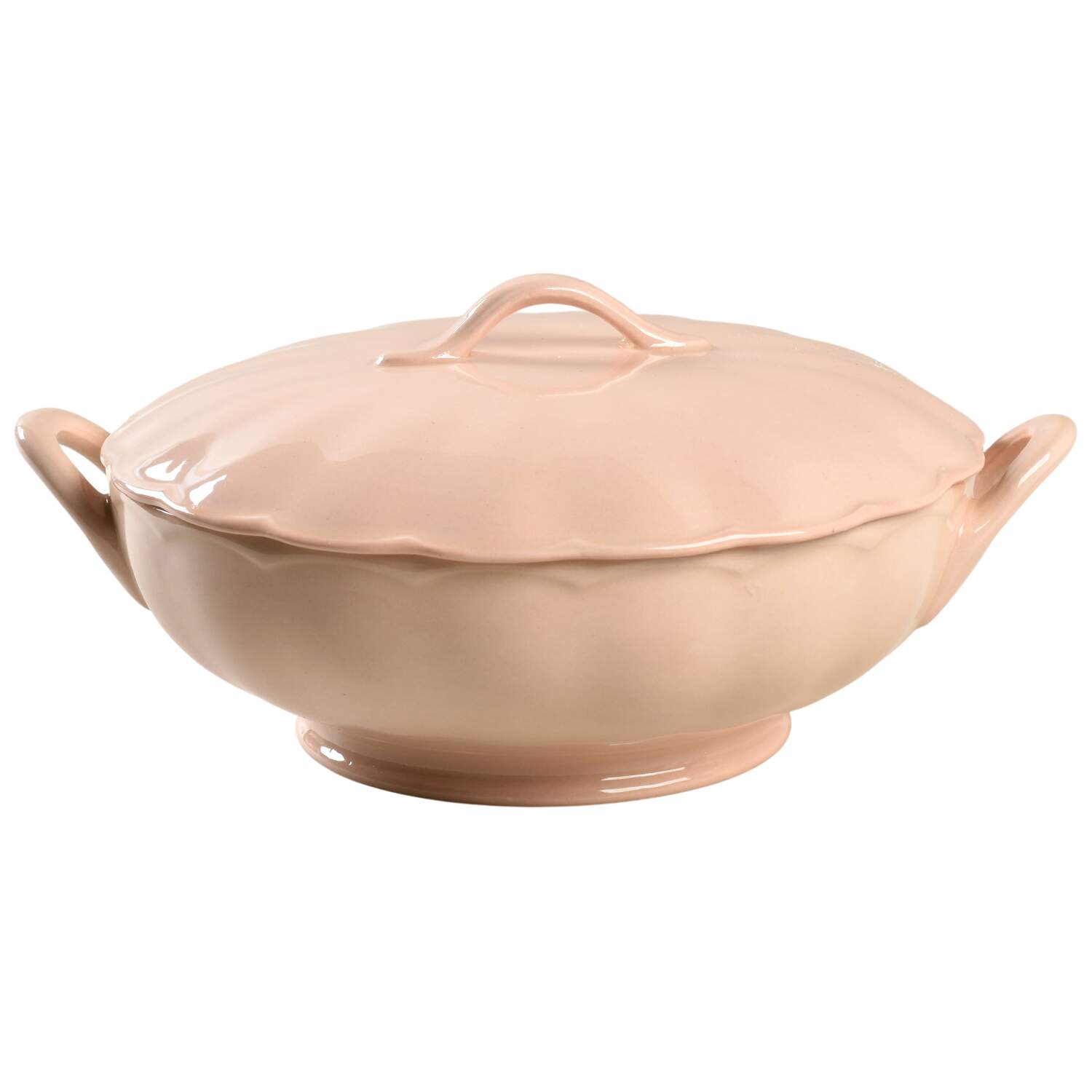 Peach Petal Round Covered Vegetable by Grindley-1
