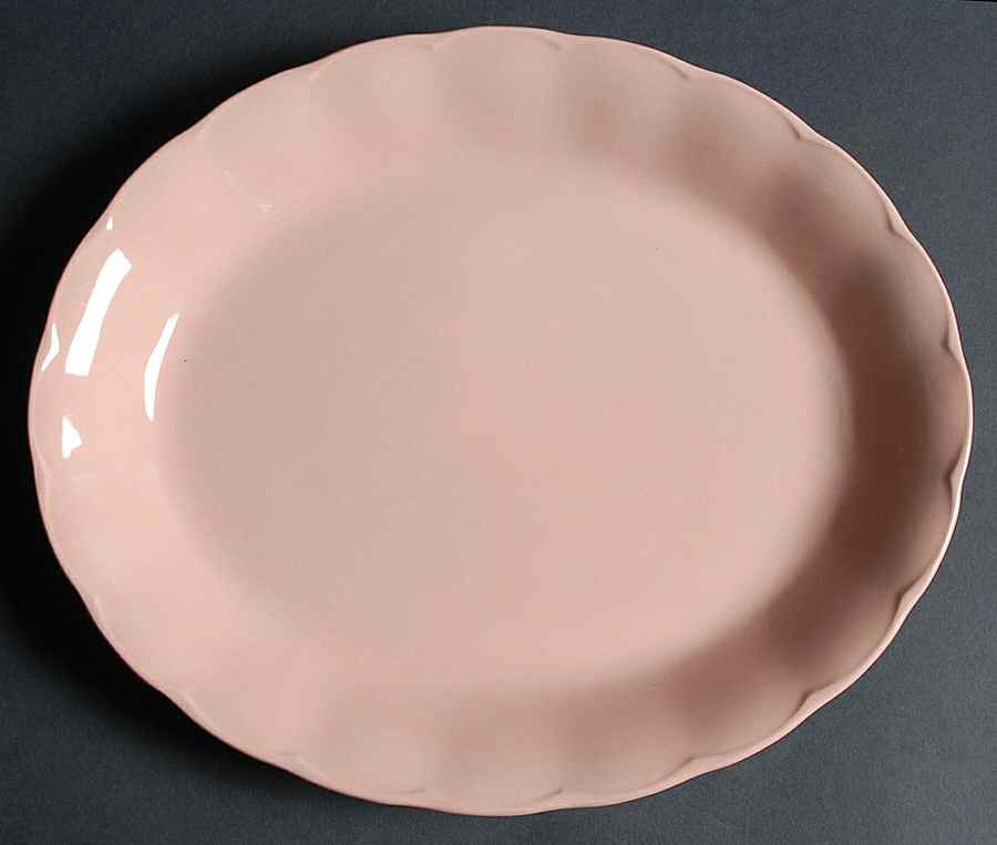 Peach Petal 11" Oval Serving Platter by Grindley-1