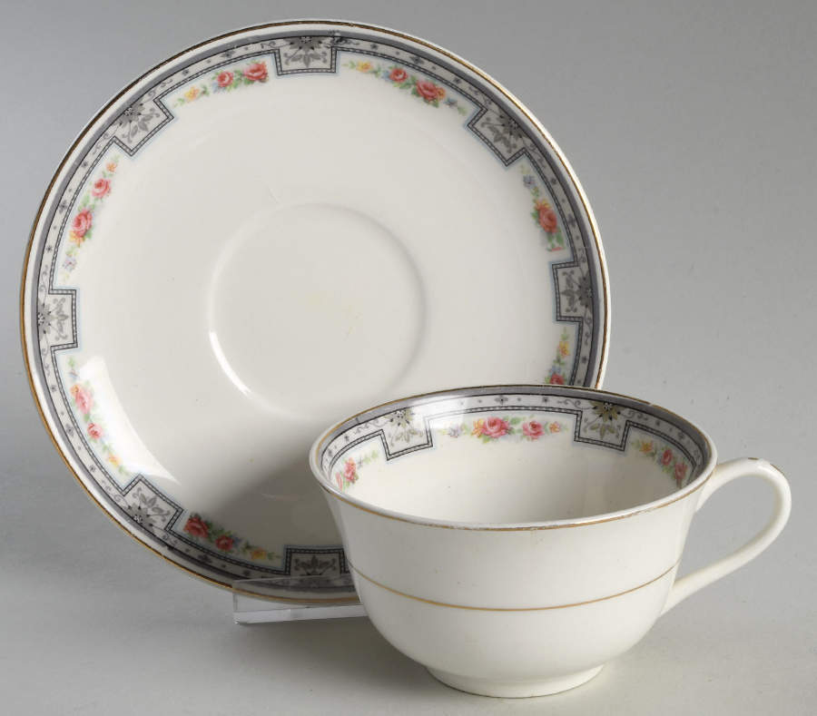 Preston Flat Cup & Saucer Set by Grindley-1
