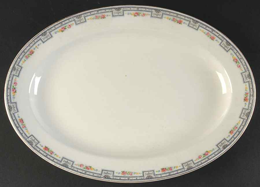 Preston 14" Oval Serving Platter by Grindley-1