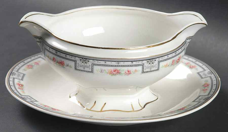 Preston Gravy Boat with Attached Underplate by Grindley-1