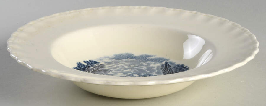 Scenes After Constable Blue (Center Design) Large Rim Soup Bowl by Grindley-1