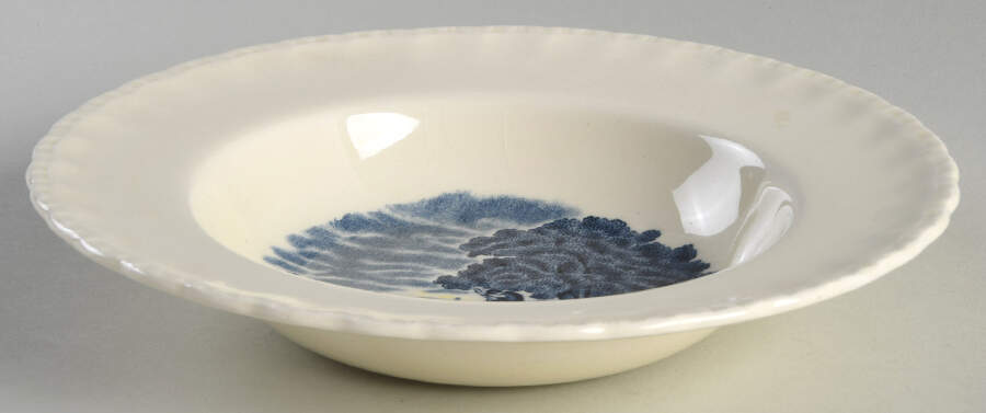 Scenes After Constable Blue (Center Design) Rim Soup Bowl by Grindley-1