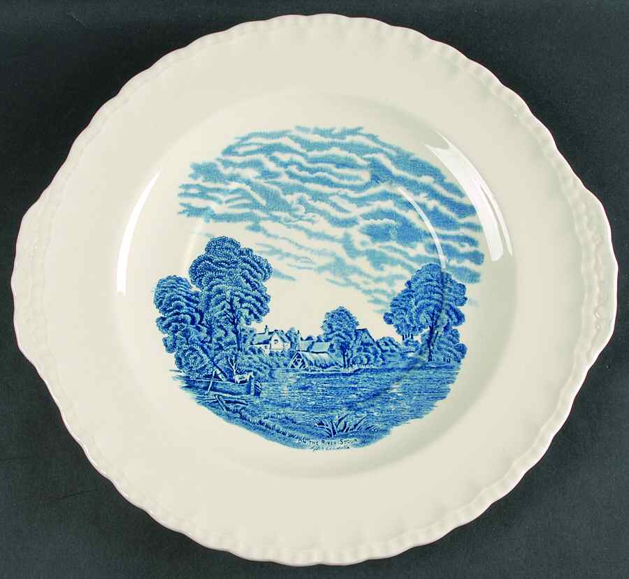 Scenes After Constable Blue (Center Design) Underplate for Tureen by Grindley-1