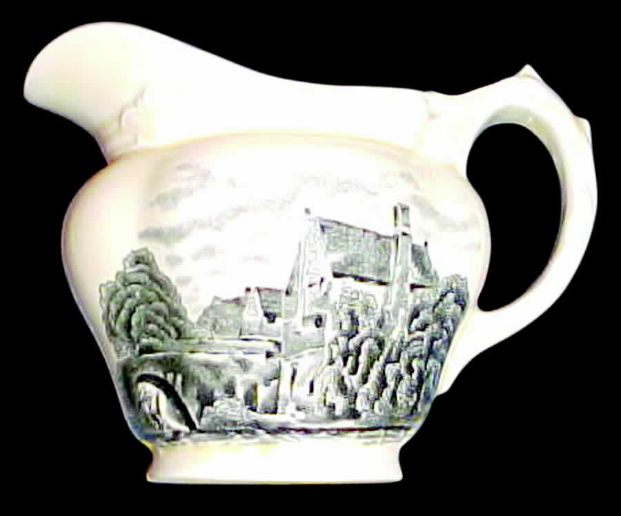 Scenes After Constable Black (Center Design) Creamer by Grindley-1