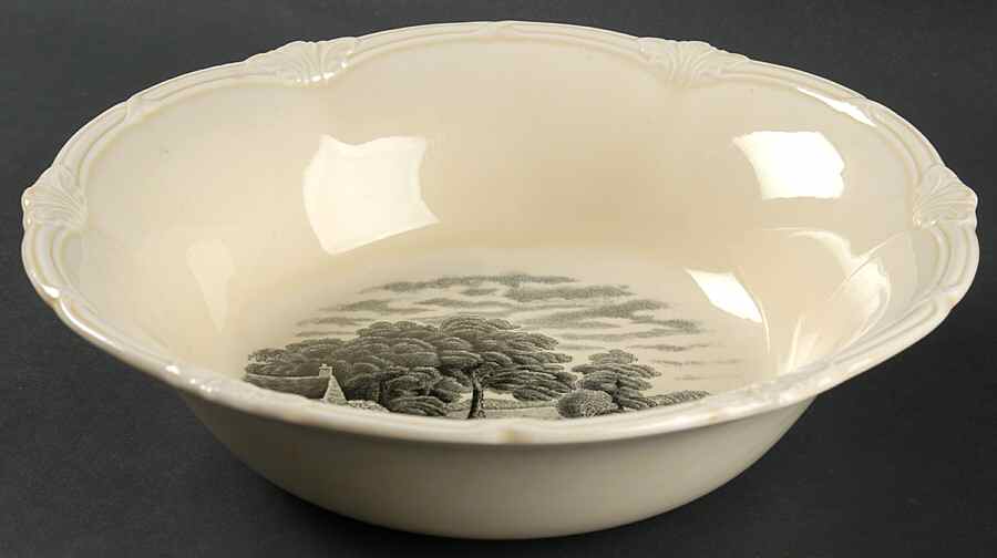 Scenes After Constable Black (Center Design) 9" Round Vegetable Bowl by Grindley-1