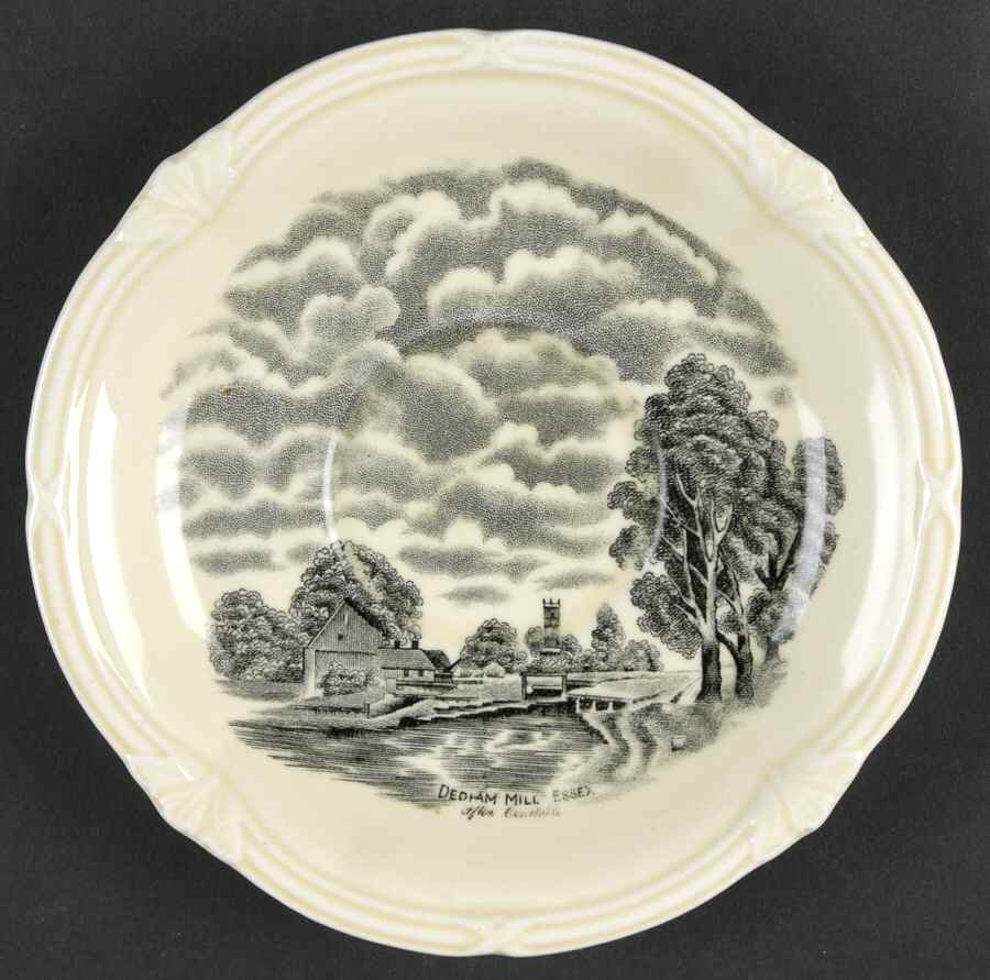 Scenes After Constable Black (Center Design) Saucer by Grindley-1
