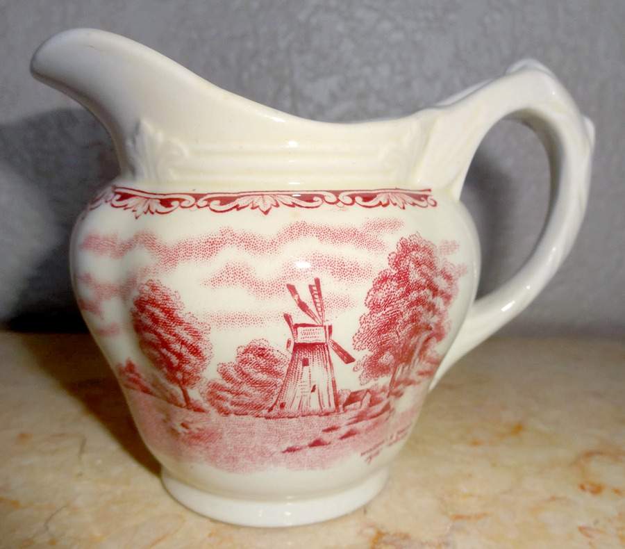 Scenes After Constable Pink (Cream) Creamer by Grindley-1