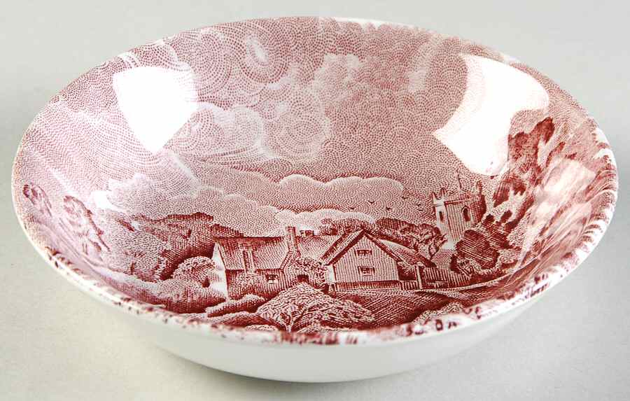 Scenes After Constable Pink (Smooth, Coupe) Butter Pat by Grindley-1