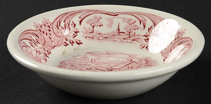 Scenes After Constable Pink (Smooth, Coupe) Fruit/Dessert (Sauce) Bowl by Grindley-1
