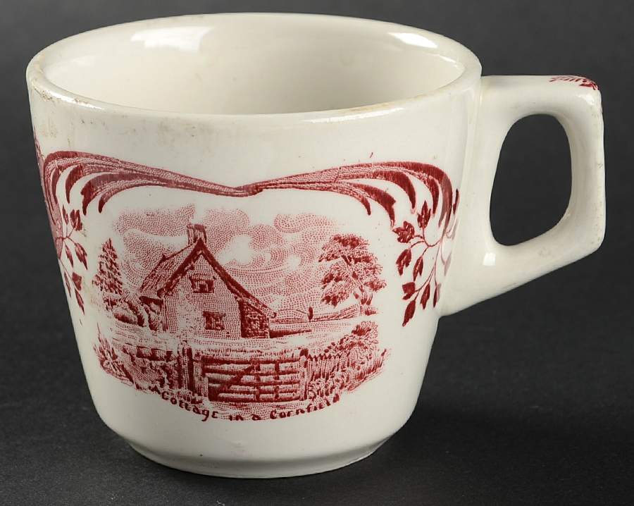 Scenes After Constable Pink (Smooth, Coupe) Footed Cup by Grindley-1