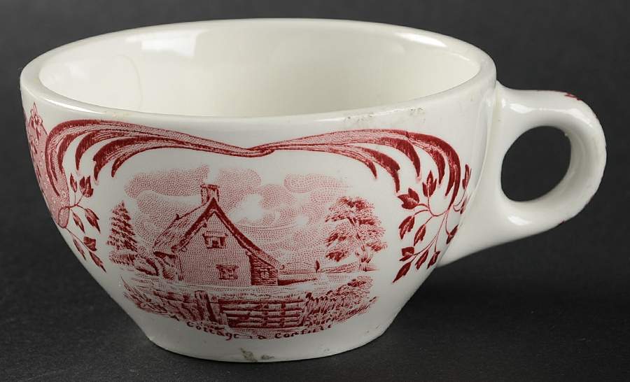 Scenes After Constable Pink (Smooth, Coupe) Flat Cup by Grindley-1