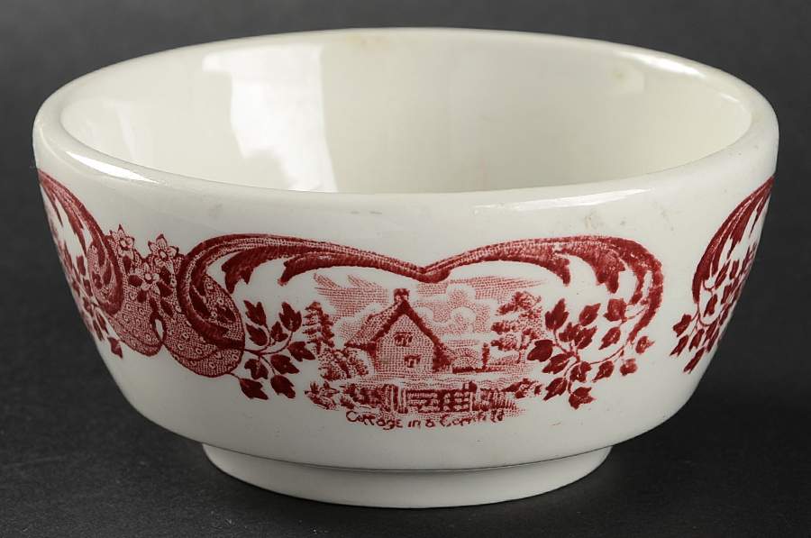Scenes After Constable Pink (Smooth, Coupe) Coupe Cereal Bowl by Grindley-1