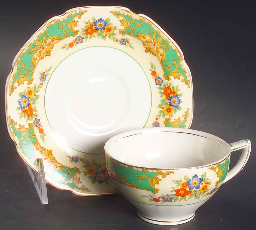 The Selkirk Flat Cup & Saucer Set by Grindley-1