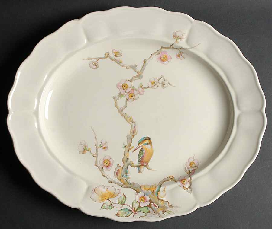 Shantung 16" Oval Serving Platter by Grindley-1