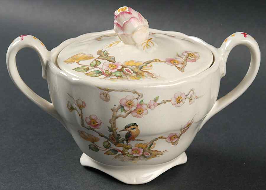 Shantung Sugar Bowl & Lid by Grindley-1