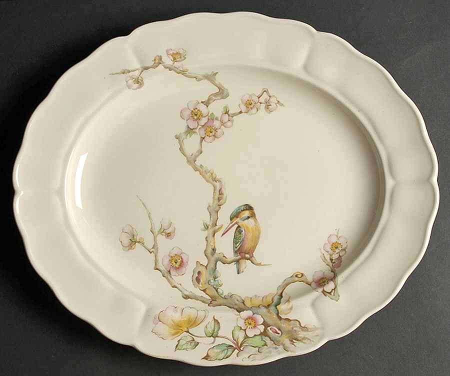 Shantung 14" Oval Serving Platter by Grindley-1
