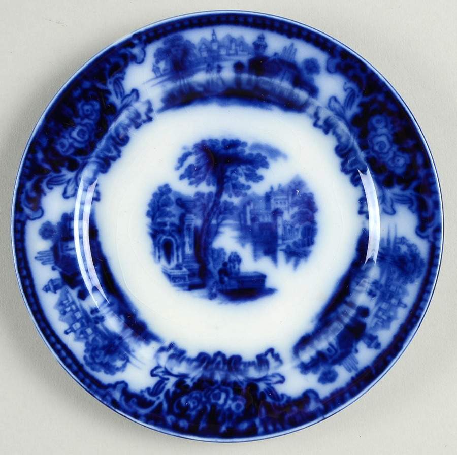 Shanghai (Flow Blue) Bread & Butter Plate by Grindley-1